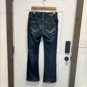 BKE Dark Blue Denim Jeans with Stitch Detailing